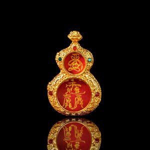 hand painted talisman, blessing and prosperity thangka